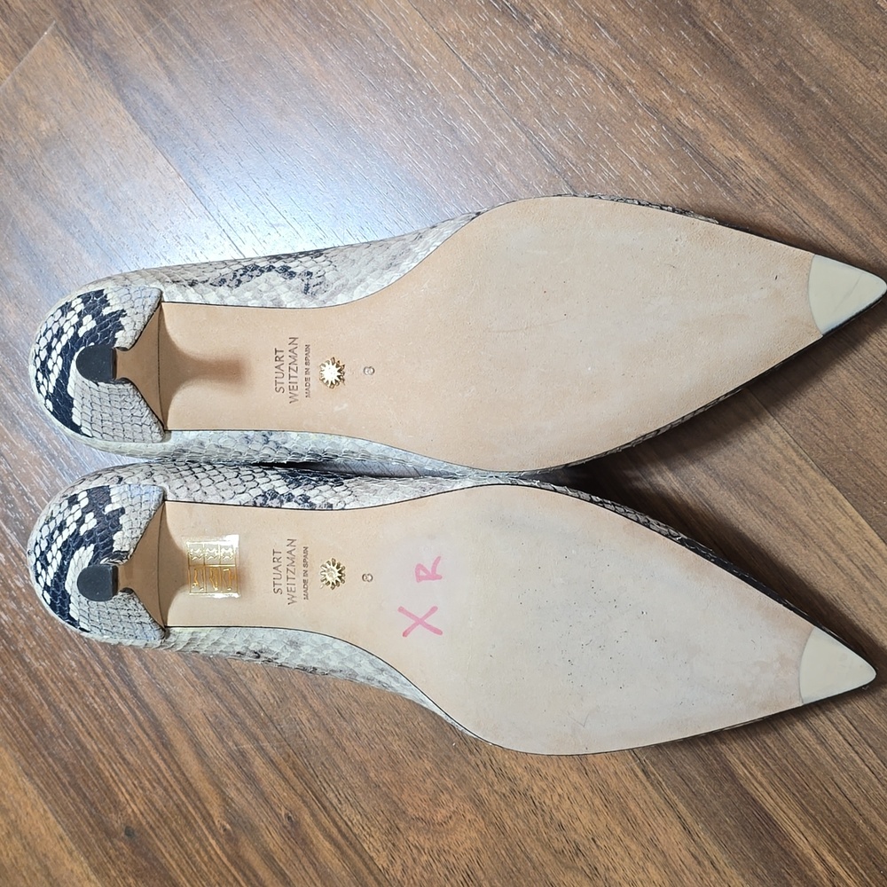 Stuart Weitzman Python Kitten Heel Pumps - image 8